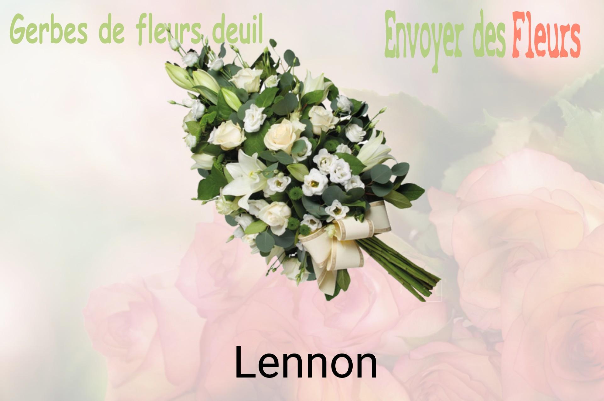 Gerbe de fleurs de deuil livrée à Lennon